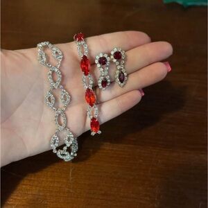 Red jewelry set